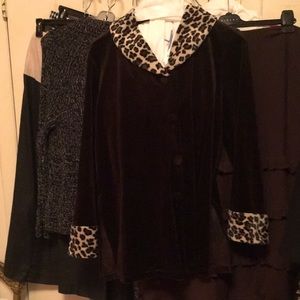 Colonwear cardigan jacket xl, velveteen